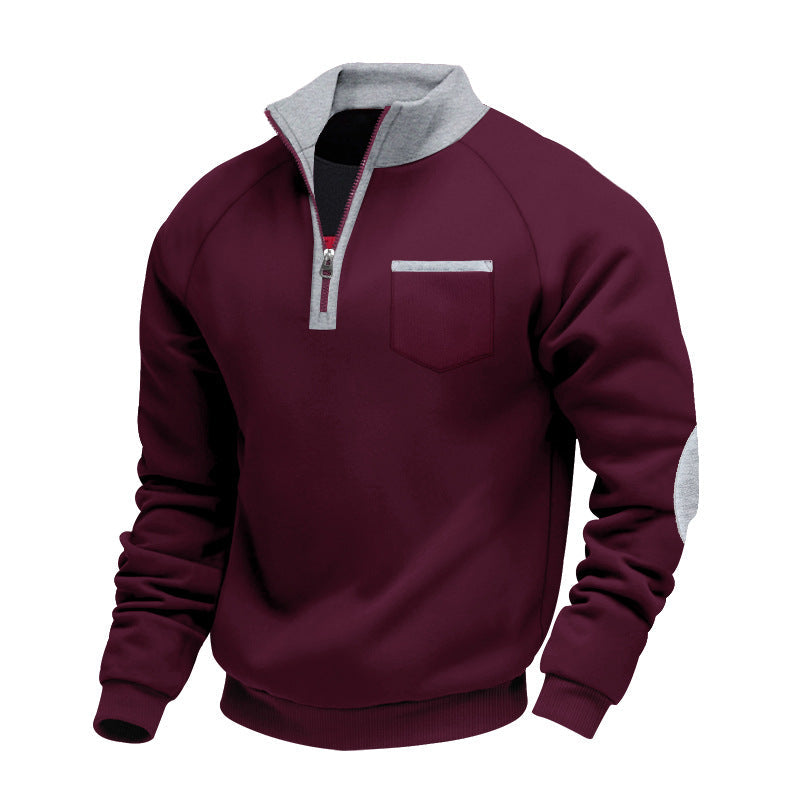 Trond – Fleece Sweatshirt Mit Viertelreißverschluss