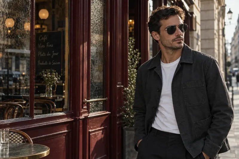 DrivTown sunglasses worn on a city journey